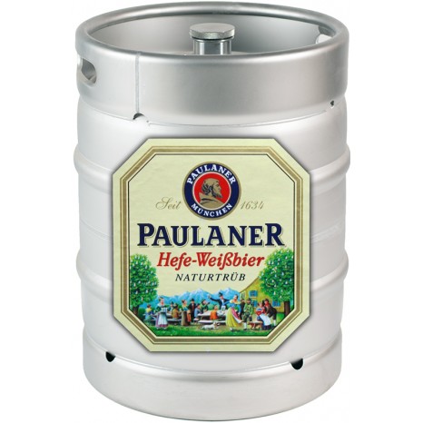 Пиво Paulaner Hefe-Weissbier Naturtrub светлое, нефильтрованное в кегах 30 л.