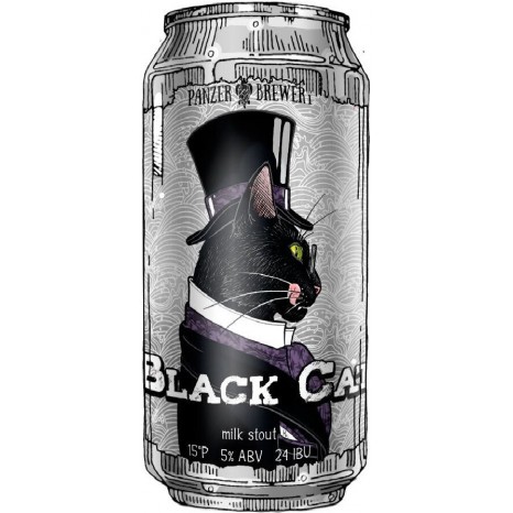 Пиво Black Cat молочный стаут, в банке 0.5 л.