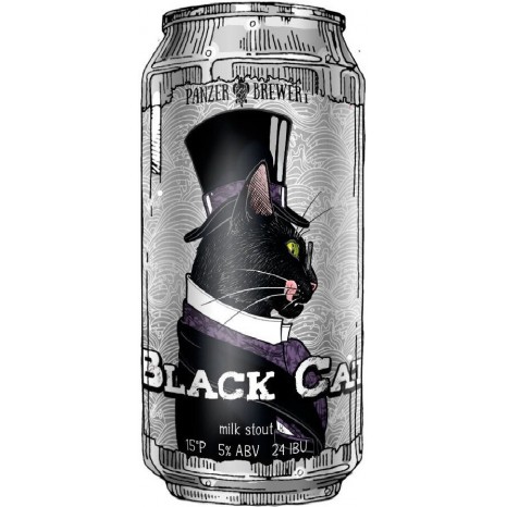 Пиво Black Cat молочный стаут, в банке 0.5 л. Пиво Black Cat молочный стаут, в банке 0.5 л.