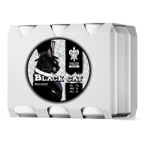 Пиво Black Cat молочный стаут, в банке 0.5 л. Пиво Black Cat молочный стаут, в банке 0.5 л.