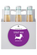 Пиво Stout Rex американский стаут, нефильтрованное в упаковке 12шт × 0.5л.