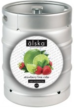 Сидр фруктовый ALSKA Strawberry & lime fruit, в кегах 30 л.