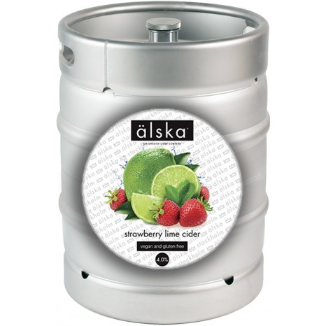 Сидр фруктовый ALSKA Strawberry & lime fruit, в кегах 30 л.
