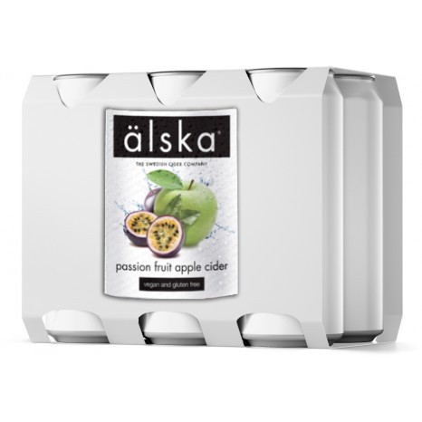 Сидр фруктовый ALSKA Passion Fruit, в упаковке 24шт × 0.5л.