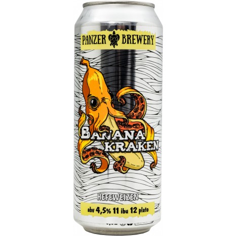 Пиво Banana Kraken пшеничный эль, в банке 0.5 л. Пиво Banana Kraken пшеничный эль, в банке 0.5 л.