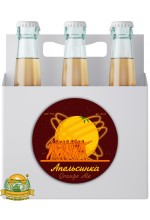 Пиво Custom Brewery "Апельсиновый Эль" светлое, нефильтрованное в упаковке 20шт × 0.5л.