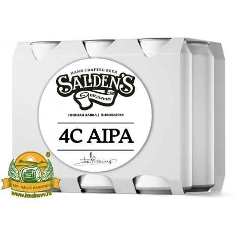 Пиво 4C AIPA, светлое, нефильтрованное в банке 0.5 л.