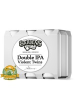 Пиво Double IPA Violent Twins, светлое, нефильтрованное в упаковке 20шт × 0.5л.