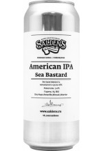 Пиво American IPA Sea Bastard, светлое, нефильтрованное в упаковке 20шт × 0.5л.