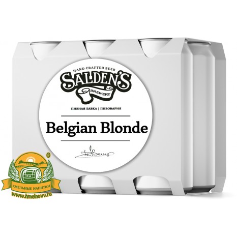 Пиво Belgian Blonde, светлое, нефильтрованное в упаковке 20шт × 0.5л.