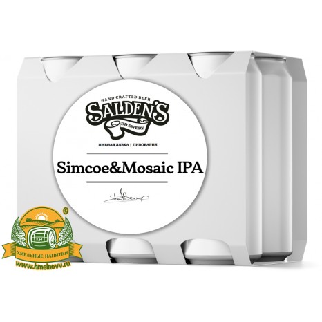 Пиво Simcoe & Mosaic IPA, светлое, нефильтрованное в упаковке 20шт × 0.5л.