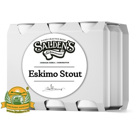 Пиво Eskimo Stout, темное, нефильтрованное в банке 0.5 л.