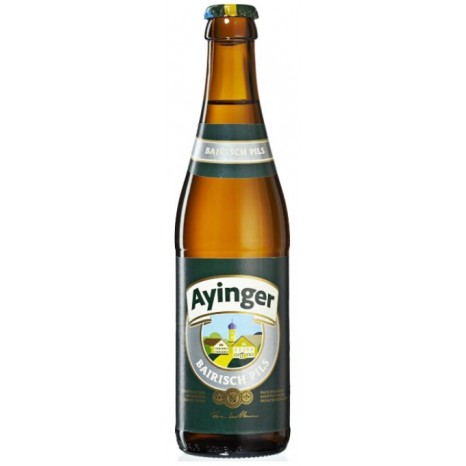 Пиво Ayinger Bairisch Pils светлое, фильтрованное в бутылке 0,5 л.