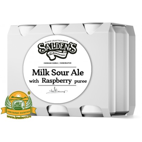 Пиво Milk Sour Ale With Raspberry Puree, светлое, нефильтрованное в упаковке 20шт × 0.5л.