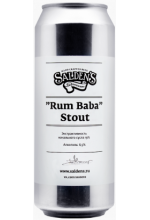Пиво Rum Baba Stout, темное, нефильтрованное в банке 0.5 л..