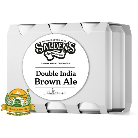 Пиво Double India Brown Ale, темное, нефильтрованное в упаковке 20шт × 0.5л.