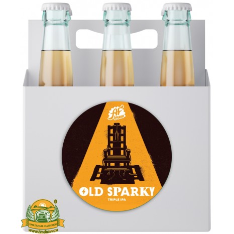 Пиво Old Sparky светлое, нефильтрованное в упаковке 20шт × 0.33л.
