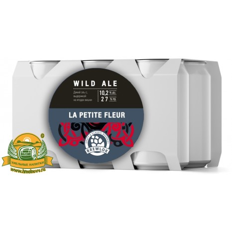 Пиво La Petite Fleur, темное, нефильтрованное в упаковке 12шт × 0.33л.