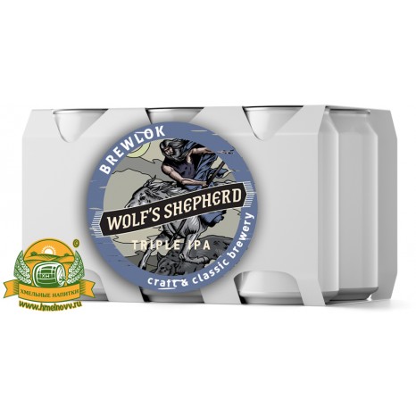 Пиво Wolf's Shepherd, светлое, нефильтрованное в упаковке 12шт × 0.33л.