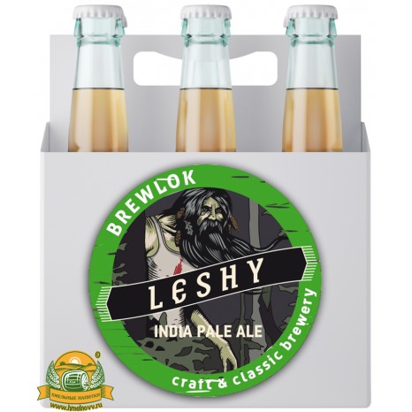 Пиво Leshy, светлое, нефильтрованное в упаковке 12шт × 0.5л.