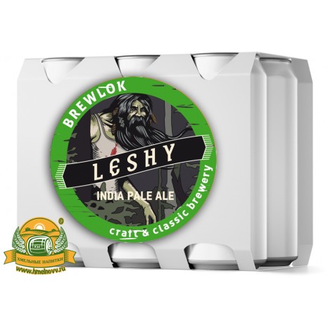 Пиво Leshy, светлое, нефильтрованное в упаковке 12шт × 0.5л.