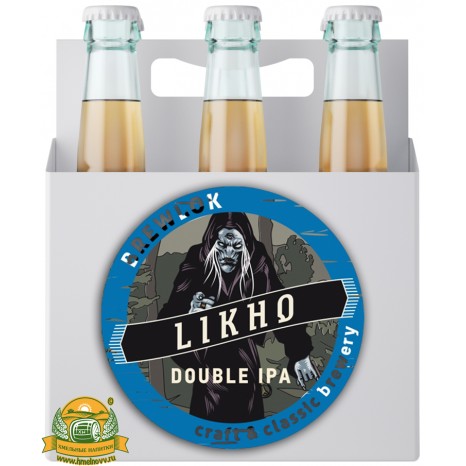 Пиво Likho the One-Eyed, светлое, нефильтрованное в упаковке 12шт × 0.5л.