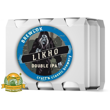 Пиво Likho the One-Eyed, светлое, нефильтрованное в упаковке 12шт × 0.5л.