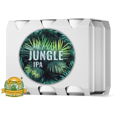 Пиво Jungle, светлое, нефильтрованное в упаковке 20шт × 0.5л.