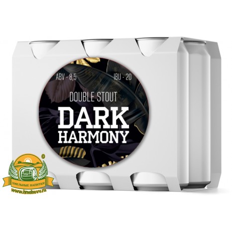 Пиво Dark Harmony, темное, нефильтрованное в упаковке 20шт × 0.5л.