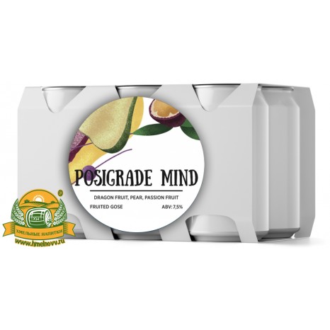 Пиво Posigrade Mind, светлое, нефильтрованное в упаковке 20шт × 0.33л.