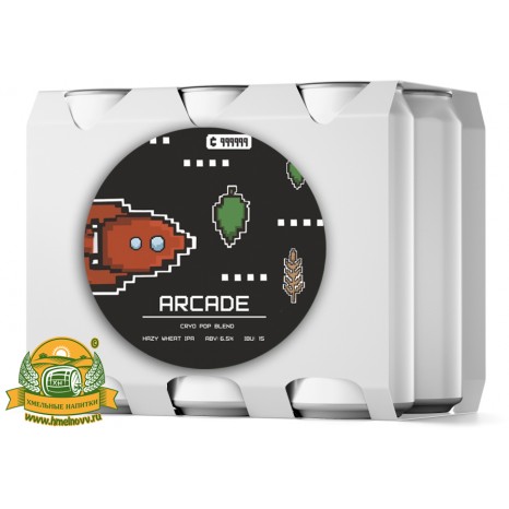 Пиво Arcade, светлое, нефильтрованное в упаковке 20шт × 0.5л.