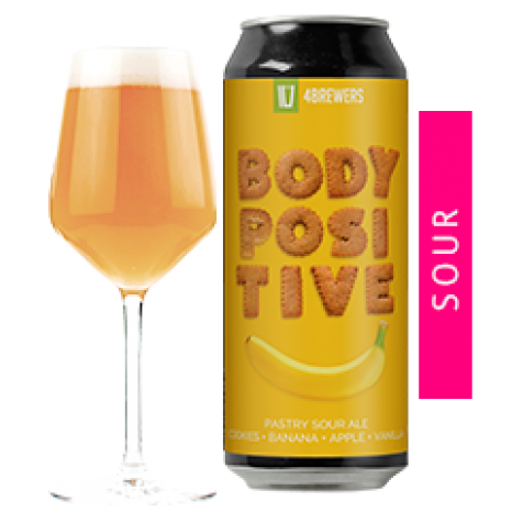 Пиво Body positive, светлое, нефильтрованное в упаковке 12шт × 0.5л.