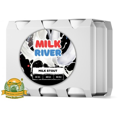 Пиво Milk River, темное, нефильтрованное в упаковке 12шт × 0.5л.