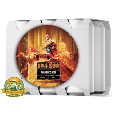 Пиво Hell Man: Flamenco Gose, светлое, нефильтрованное в упаковке 12шт × 0.5л.