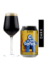 Пиво C Is For Cookie, темное, нефильтрованное в упаковке 20шт × 0.33л.