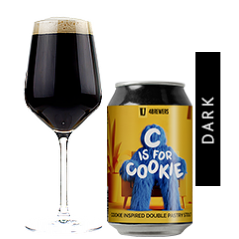 Пиво C Is For Cookie, темное, нефильтрованное в упаковке 12шт × 0.33л.