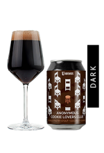 Пиво Anonymous Cookie Lovers Club, темное, нефильтрованное в упаковке 20шт × 0.33л.