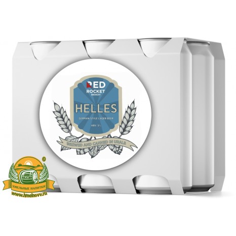 Пиво Helles, светлое, нефильтрованное в упаковке 20шт × 0.5л.