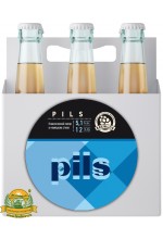 Пиво Pils, светлое, нефильтрованное в упаковке 12шт × 0.5л.