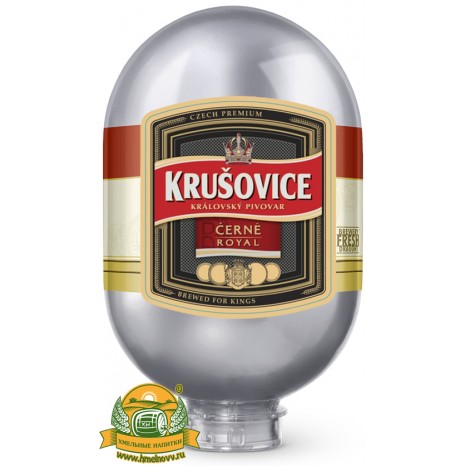 Пиво Krusovice Cerne Royal темное, фильтрованное в кегах Brewlock 8 л.