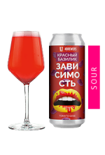 Пиво Зависимость Красный Базилик светлое, нефильтрованное в упаковке 20шт × 0.5л.