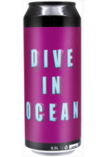Пиво Dive In Ocean, светлое, нефильтрованное в упаковке 20шт × 0.5л.