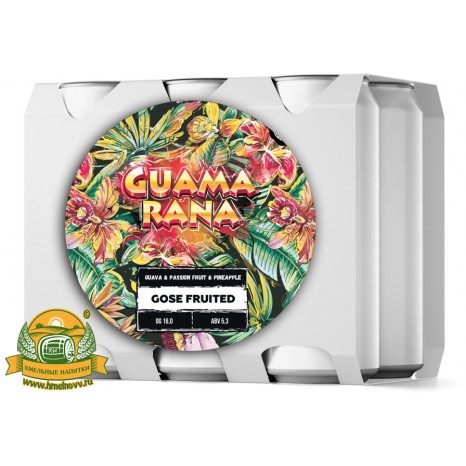 Пиво Guamarana, светлое, нефильтрованное в упаковке 12шт × 0.5л.