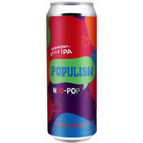 Пиво Populism Neo-Pop, светлое, нефильтрованное в упаковке 12шт × 0.45л.