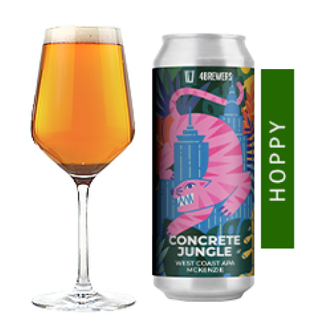 Пиво Concrete Jungle McKenzie, светлое, нефильтрованное в упаковке 12шт × 0.5л.