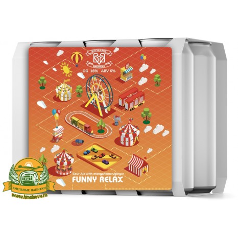 Пиво Funny Relax, в упаковке 20шт × 0.5л.